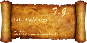 Tull Gyöngyi névjegykártya